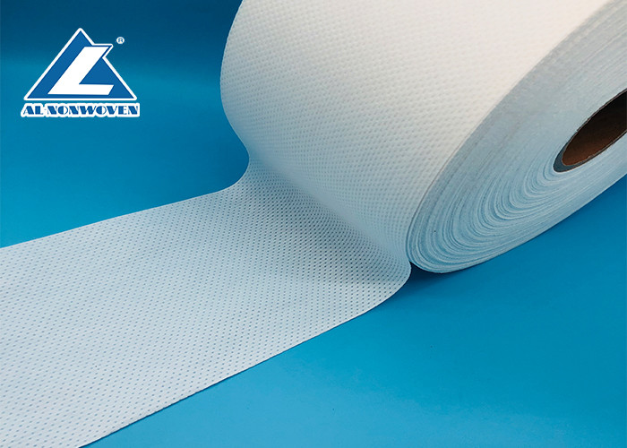 White Single Side Elastic Viscose Non Woven Fabric Medical Type For Mask