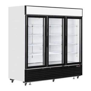 Quality 1380L Anti Fog 3 Glass Door Upright Display Freezer wholesale