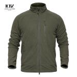 Woodland Camouflage Men's Polar Fleece Combat Jacket for Winter Outdoor