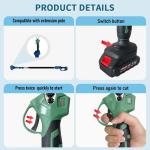 30mm Brushless Battery Powered Pruning Shears with 2H Charging Time