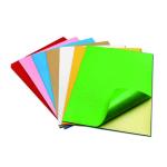 Color A4 Premium 100% Wood Pulp High Adhesive Sticker Paper Letter Size Vinyl