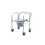 Medical Commode Chair Foldable Steel Commode Wheel Chair With Bedpan