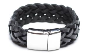 Quality Leather Bracelet, Stainless Steel Clasp, 8 Inches wholesale