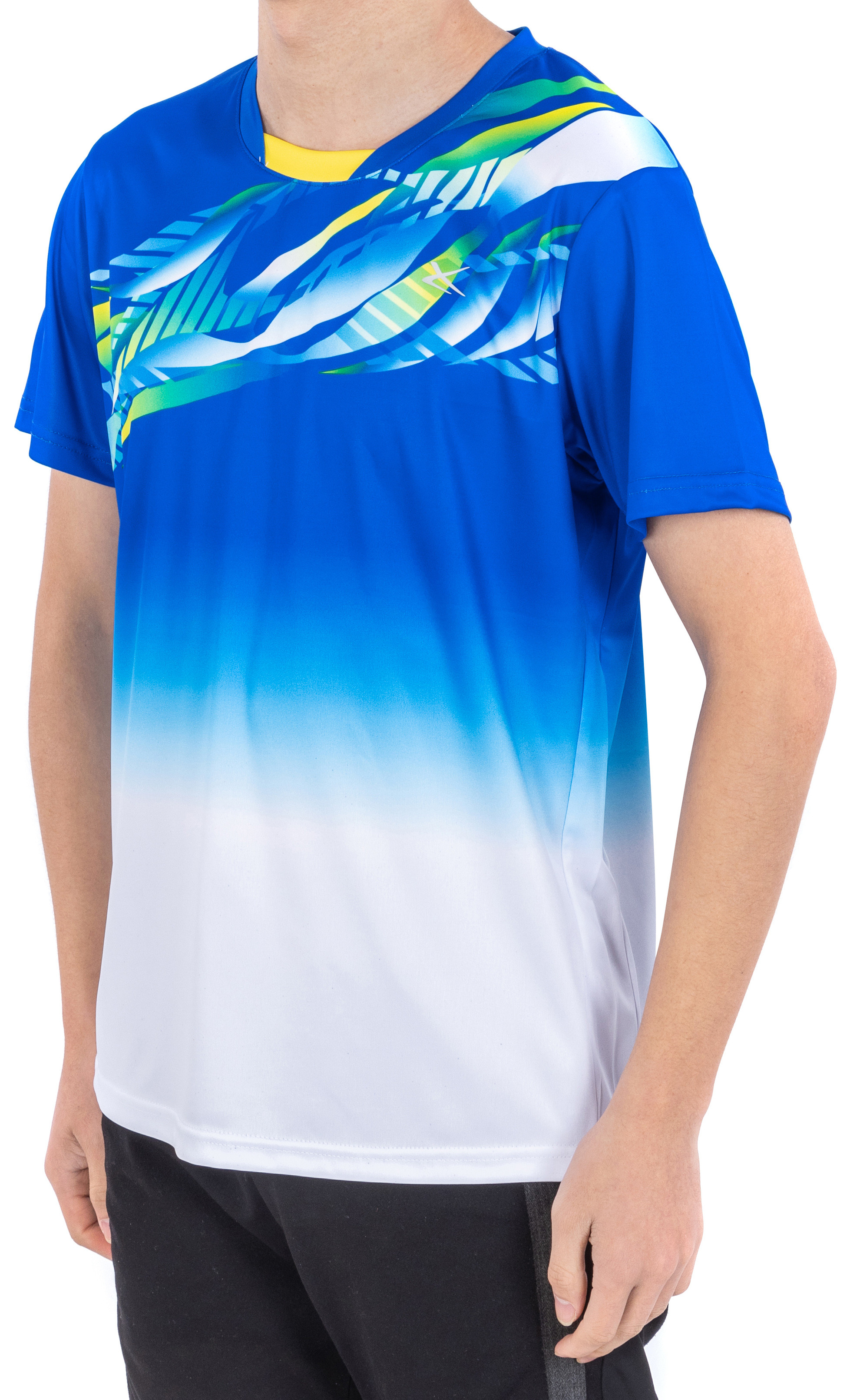 Unisex Short Sleeve Heat Transfer Printing Mens V Neck T Shirt