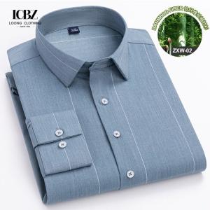 Quality Comfortable Non-Iron Shirts LCBZ Men's Bamboo Fiber Printed Long Sleeve Casual Shirt wholesale