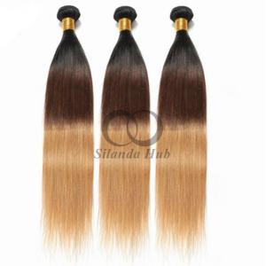 Quality #T1B/4/27 Straight Remy Human Hair Bundles Sew In Weave Bundles Brazilian Bundle Deals wholesale