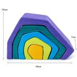 Coral Earth Wooden Blocks Toys Wood Rock Set Balancing Blocks Natural Wood Toy