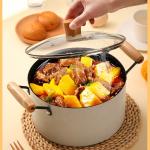 Medical Stone Ollas Cast Iron Cookware Set Non Stick Modern Design Style