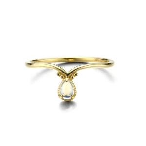 Quality New 1 Gram Gold Ring Designs Solid 9K Yellow Jewelry With Moonstone Available Fast Shipping wholesale