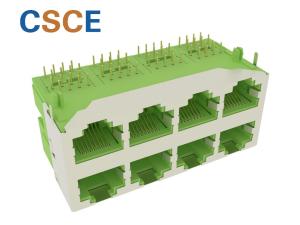 Quality Tab Up Down Female 8P8C Stacked RJ45 Connectors wholesale