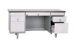 Adjustable Standfoot KD Structure Double Pedestal Steel Office Desk