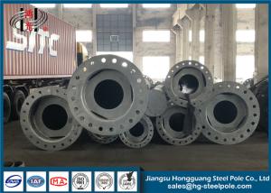 Quality Anti - Corrosive 10-220KV Steel Electric Power Poles With Flange Plate Q345 wholesale