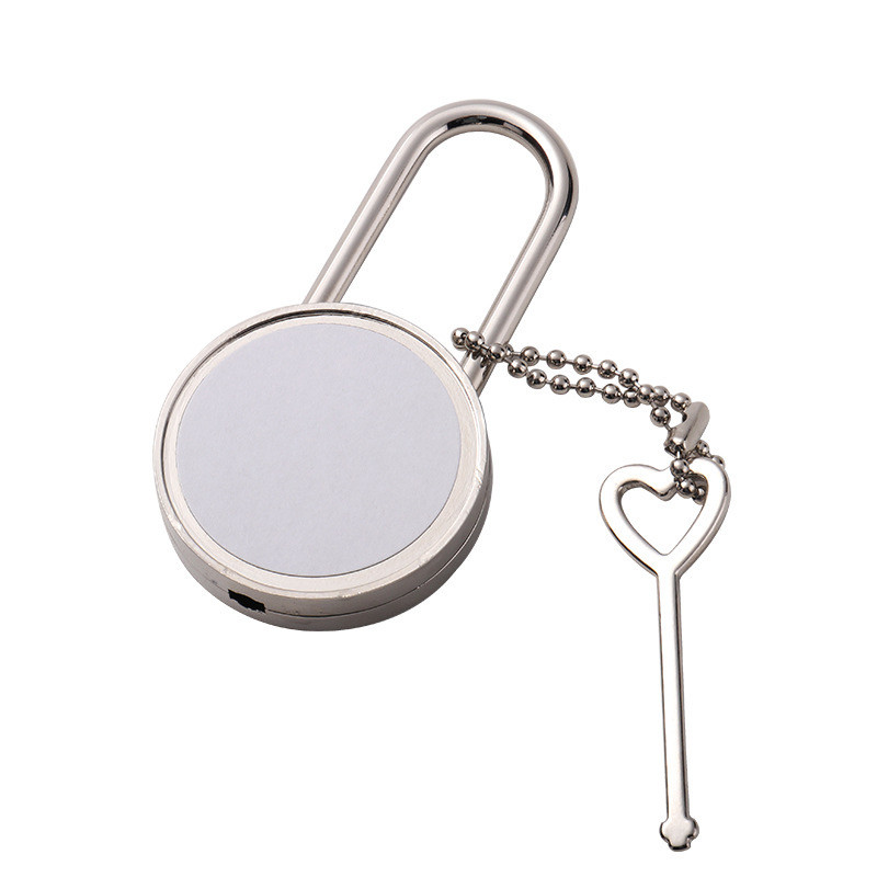 Blank Metal Sublimation Love Lock With Key Customized Sublimation Blanks