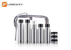 Quality Portable Aluminum Cosmetic Bottles , Eight Pieces Travel Size Bottle Set wholesale