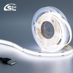 5v 320leds 8mm 6500K White COB Led Strip Light for Living Lighting by Switch