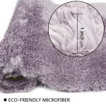 Tufted Shaggy Latex Backed Bath Mats Purple Toilet Mat