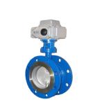 High Temperature Fluorine Electric Control Butterfly Valve With Wafer / Flang