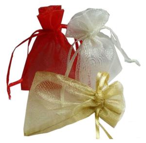 Quality Wedding Gift Drawstring Jewelry Pouch ISO9001 Approved Comfortable Organza Bags wholesale