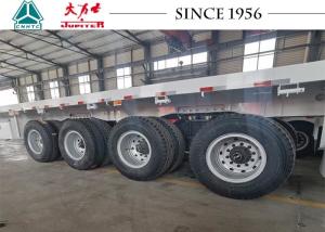 Quality Spring Suspension 4 Axle 20 40 45 FT Flatbed Trailer wholesale