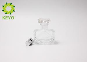 Quality Hexagon Shape Glass Perfume Bottles 30ml With Silver Aluminum Sprayer wholesale