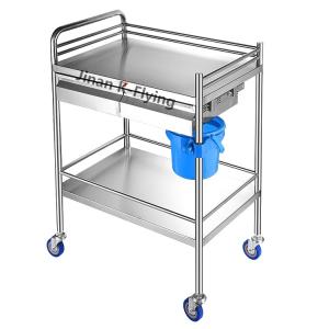 Quality Two Drawers H88cm Medical Trolley Cart For Laboratories wholesale