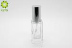 Square Clear Glass Foundation Bottle 30 Ml