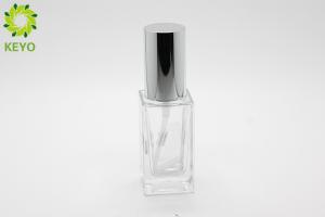 Quality Square Clear Glass Foundation Bottle 30 Ml wholesale