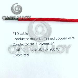 Quality RTD Cable Tinned Copper Wire 0.26mmx49 Cores FEP Coat 200 Degree wholesale