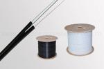 Black Fiber Optic Cable / FTTH Drop Cable UL ISO9001 Certification