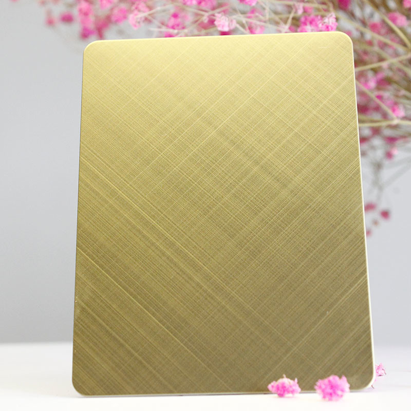 Ten Cross Brushed Stainless Steel Plates Corrosion Resistant Materials