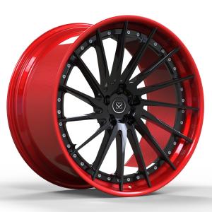 Quality Ferrari F88 Red Lip Alloy Aluminum 2 Piece Wheels car passenger customized wholesale
