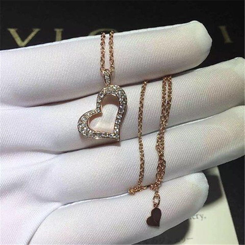 Factory 18k gold jewelry Necklace 18k gold white gold yellow gold rose gold diamond Necklace Necklace Length 42 cm