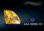 Yellow Colored Moissanite Loose Stones Anti High Temperature