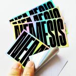 Rainbow Effect Self Adhesive Label Stickers OPP Laser Hologram Sticker