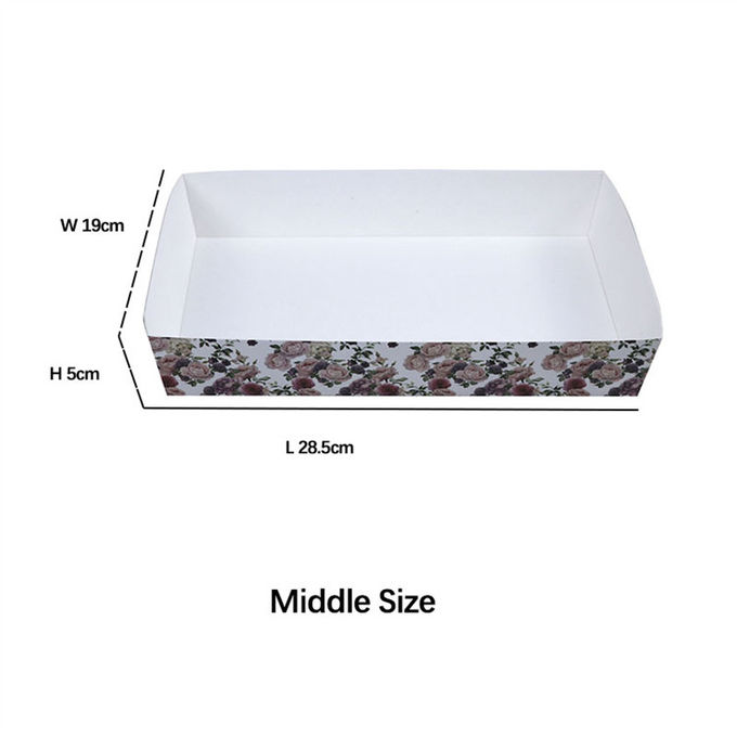 Oven Safe Long Rectangle Paper Cake Baking Pans High Temperature Resistant