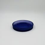 5pcs Glass Bathroom Accessories Set Purple Round Shape With Diamond Pattern
