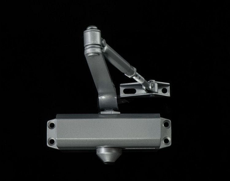 Fire Safety Small Aluminum Door Closer Light Duty Regular Arm Noiseless Easy Close