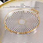 Gold Inlay Disposable Plastic Serving Tray for Home Travel Coffee Tea Plate Dish