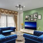 Metal Frame TV Table Cabinet 1200*700*400mm Tempered Glass TV Unit