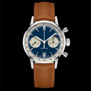 Quality OEM Leather Strap Wrist Watch 10ATM Gents Chronograph Leather wholesale