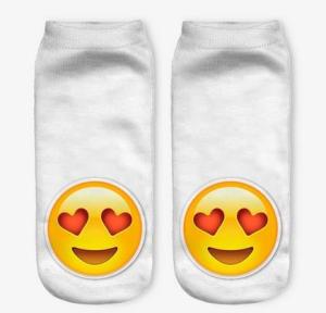 Quality Custom logo, design new Emoji 3D Digital Printed Fashion Womans Cute Funny Ankle Print Sublimation Socks wholesale