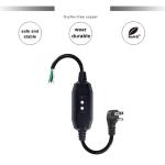 Auto GFCI US 3PIN Plug NEMA 515P Male To Female 90 Degree Falt Plug Outdoor