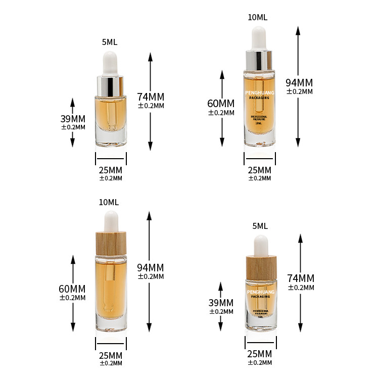 5ml 10ml 15ml 30ml glass serum for skincare packaging glass bottle face care glass oil dropper