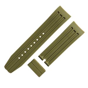 Quality Stiff Silicone 24mm Mens Rubber Watch Bands Custom Shape wholesale