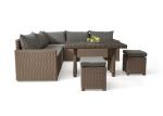 Lightweight Cafe Outdoor PE Rattan Table Chairs