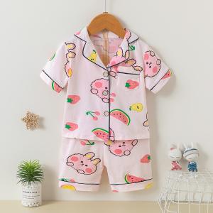 Quality Watermelon Pattern Cotton Button Up Pj Set Sleepwear Skin carefully 150cm height wholesale