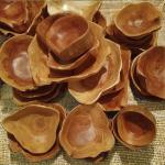 15-45CM Hand-Carved Wooden Bowls for Home Decor Dining Table Customized Logo