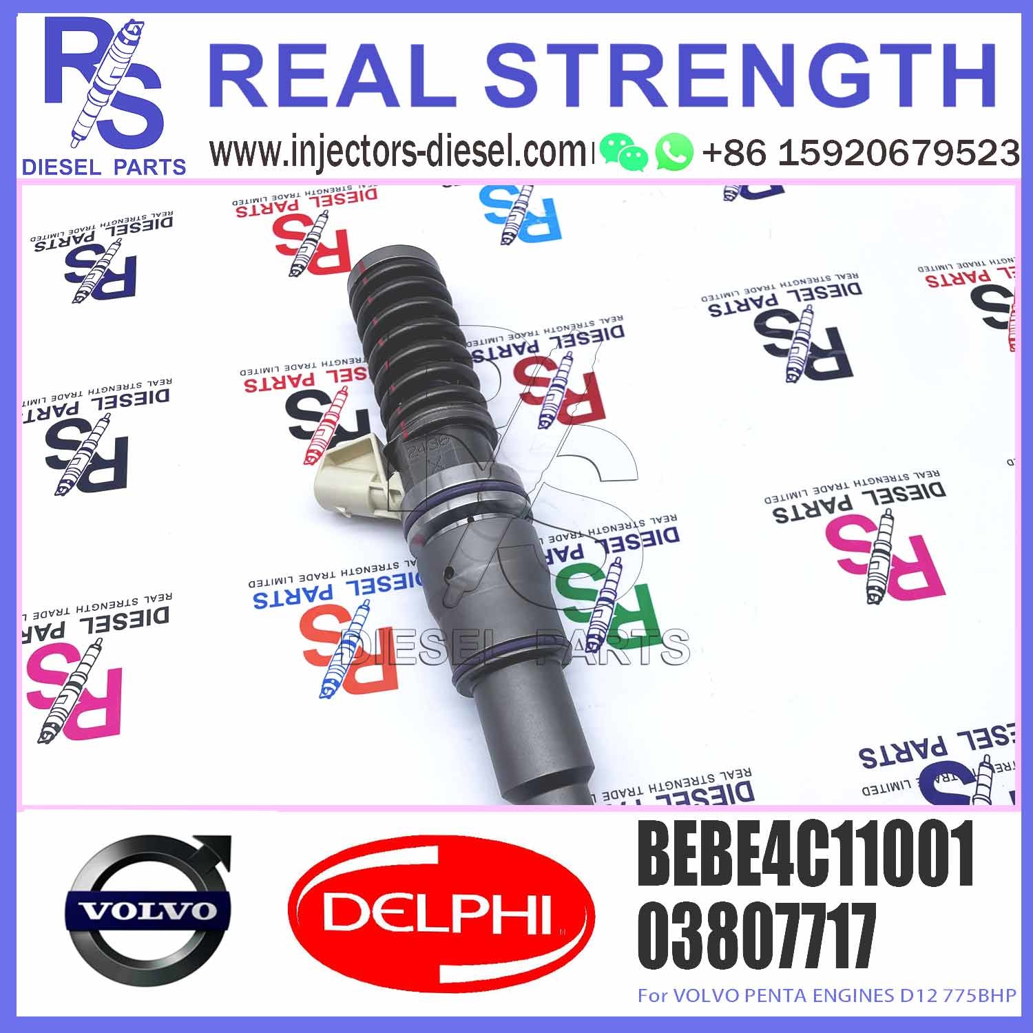 Diesel Engine Fuel Injector 3807717 Common Rail Fuel Injection Nozzle BEBE4C11001 For V-O-L-V PENTA ENGINES D12 775BHP