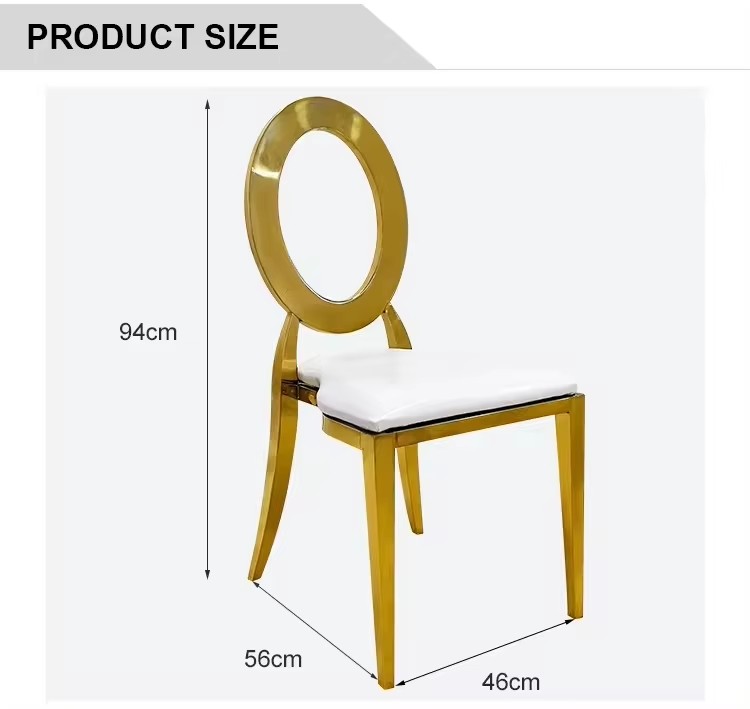 Metal Round Back Cushion Seat Banquet Chairs For Wedding Events At Hotels Restaurants