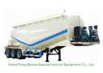 Steel Bulk Powder Cement Hauling Trailers , Cement Semi Trailer 58cbm 3 Axle